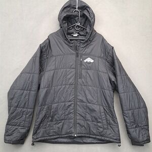 COALATREE Camper Hooded Jacket Black Quilted Puffer Mens 2XL MTN2CTY